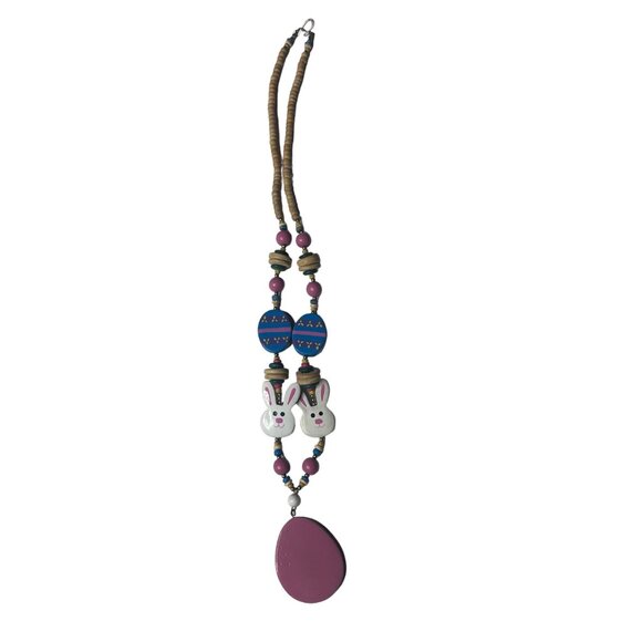 Easter Egg Bunny Rabbit Y2K Colorful Necklace - Picture 10 of 14